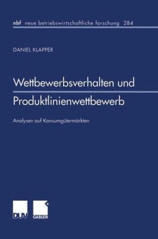 Cover of Wettbewerbsverhalten und Produktlinienwettbewerb