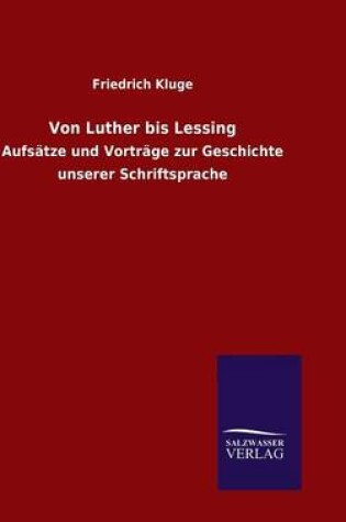 Cover of Von Luther bis Lessing