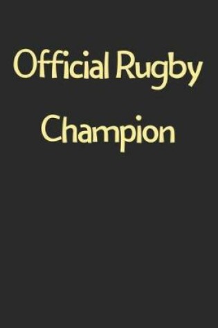 Cover of Official Rugby Champion