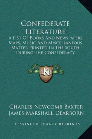 Cover of Confederate Literature