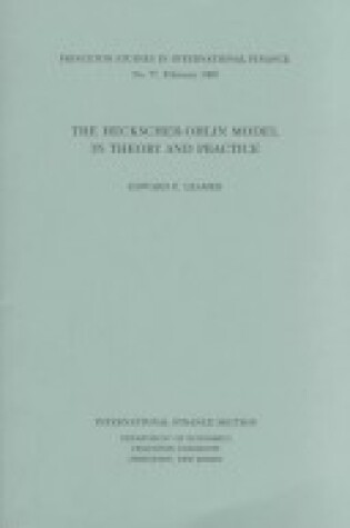 Cover of The Heckscher-Ohlin Model in Theory and Practice