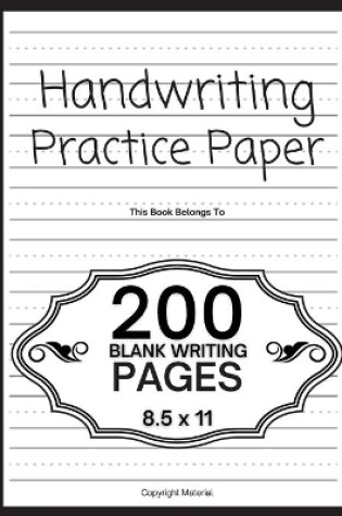 Cover of Handwriting Practice Paper for Kids