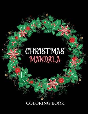 Book cover for Christmas Mandala coloring book