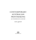 Book cover for Contemporary Australian Printmaking