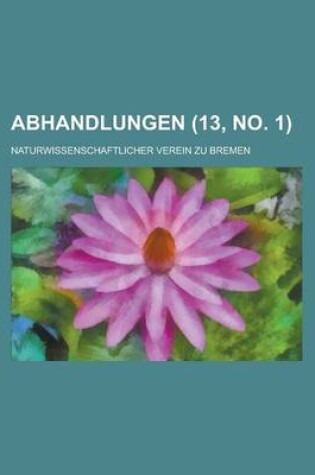 Cover of Abhandlungen (13, No. 1 )