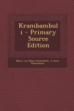 Cover of Krambambuli