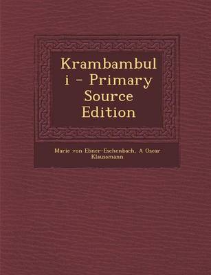 Book cover for Krambambuli