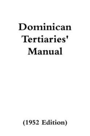Cover of Dominican Tertiaries' Manual (1952 Edition)