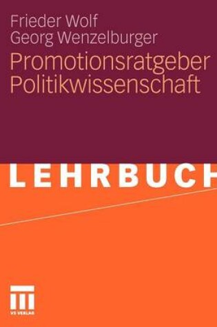 Cover of Promotionsratgeber Politikwissenschaft