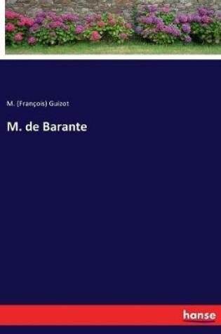 Cover of M. de Barante