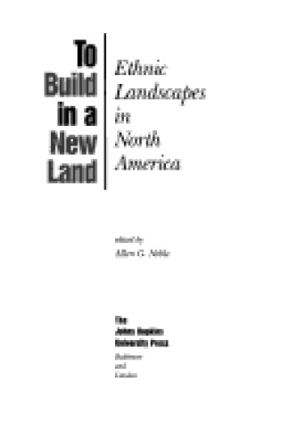 Cover of To Build a New Land