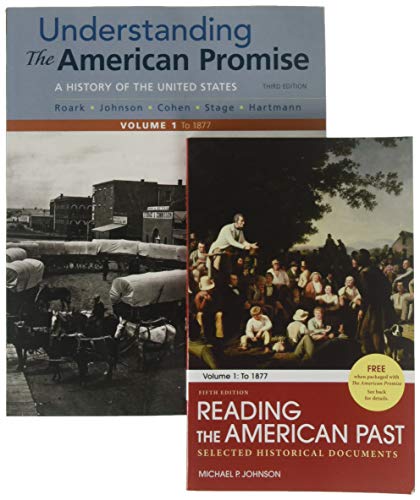 Book cover for Understanding the American Promise, Volume 1, 3e & Reading American Past, Volume 1, 5e