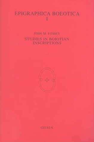 Cover of Epigraphica Boeotica I