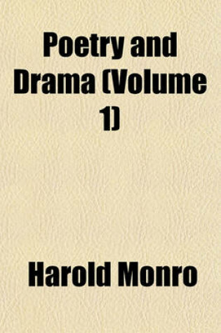 Cover of Poetry and Drama (Volume 1)