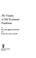 Book cover for The Vitality of Old Testament Traditions