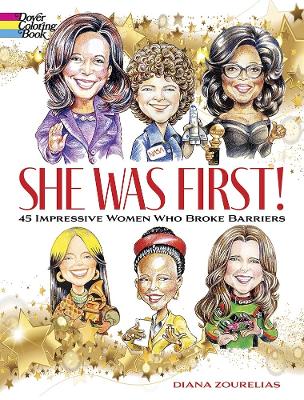 Book cover for She Was First! 45 Impressive Women Who Broke Barriers