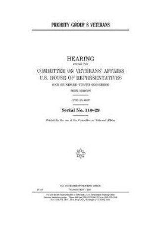 Cover of Priority group 8 veterans