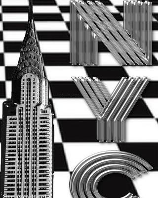 Book cover for checker board New York City Chrysler Building creative drawing journal