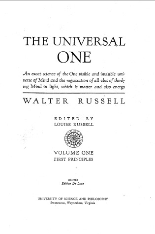 Cover of The Universal One