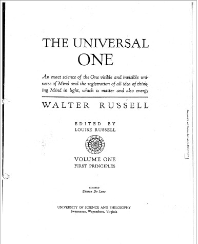 Book cover for The Universal One