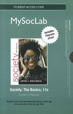 Book cover for NEW MyLab Sociology  with Pearson eText Student Access Code Card for Society