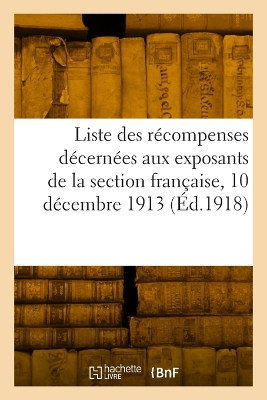 Book cover for Liste des récompenses décernées aux collaborateurs et coopérateurs