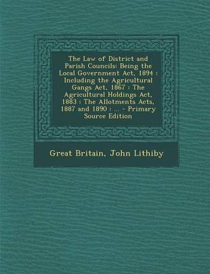 Book cover for The Law of District and Parish Councils