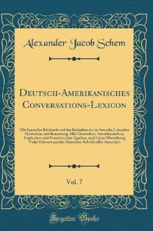 Cover of Deutsch-Amerikanisches Conversations-Lexicon, Vol. 7