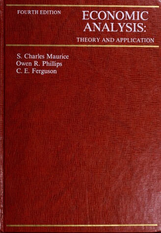 Book cover for Economic Analysis