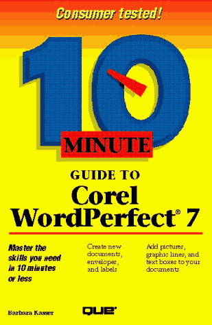 Book cover for 10 Minute Guide to Corel Wordperfect 7