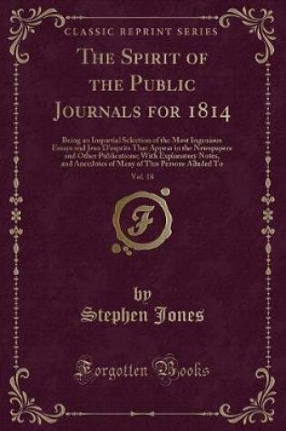 Cover of The Spirit of the Public Journals for 1814, Vol. 18