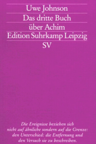 Cover of Das dritte Buch uber Achim