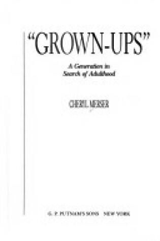 Cover of Grown-ups