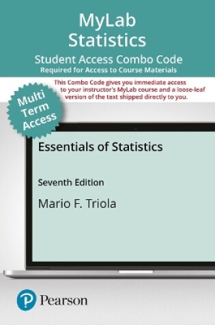 Cover of Mylab Statistics with Pearson Etext -- 24 Month Combo Access Card -- For Essentials of Statistics