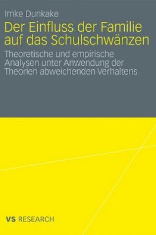 Cover of Der Einfluss Der Familie Auf Das Schulschwanzen