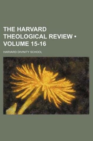 Cover of The Harvard Theological Review (Volume 15-16)