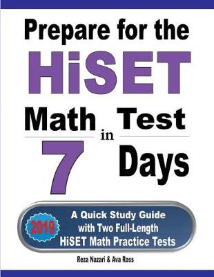 Book cover for Prepare for the HiSET Math Test in 7 Days