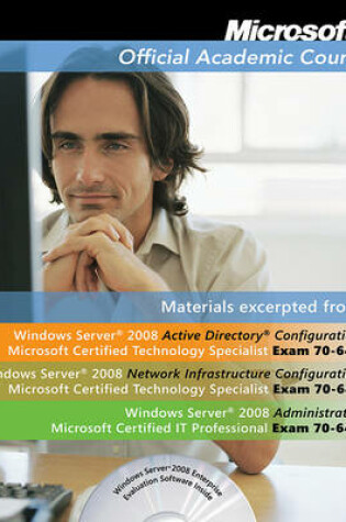 Cover of Moac 70-642-646 Windows Server 2008 Administrator Txt with 70-642-646 Lab Manual Set