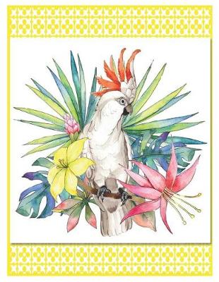 Cover of Tropical Parrot - Oversized 8.5x11, 150 Page Lined Blank Journal Notebook