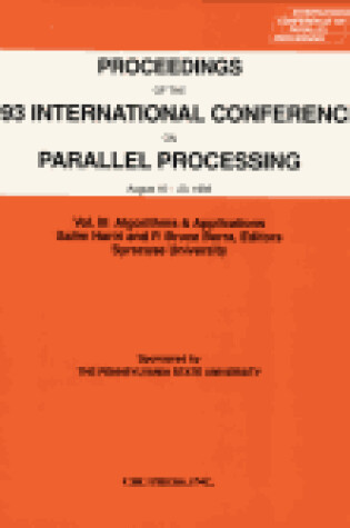 Cover of Proceedings of the 1993 International Conference on Parallel Processing