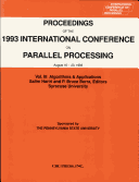 Book cover for Proceedings of the 1993 International Conference on Parallel Processing