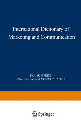 Book cover for International Dictionary of Marketing and Communication