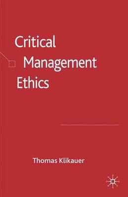 Book cover for Critical Management Ethics