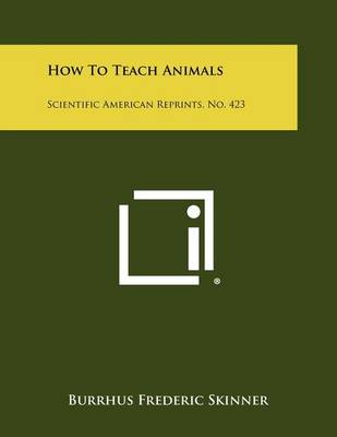 Book cover for How to Teach Animals