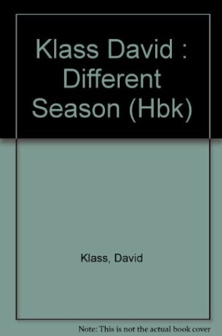 Cover of Klass David : Different Season (Hbk)