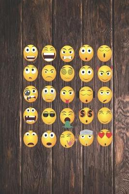 Book cover for Yellow Smiley Emotion Faces - Emoticons Journal