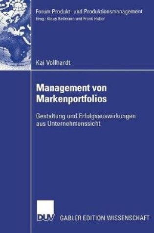 Cover of Management von Markenportfolios