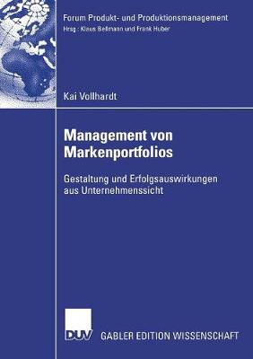 Book cover for Management von Markenportfolios