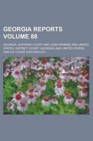 Cover of Georgia Reports Volume 88