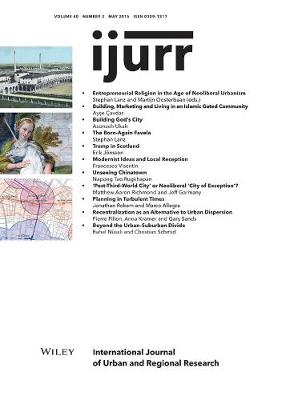 Book cover for International Journal of Urban and Regional Resear ch, Volume 40 - Issue 3